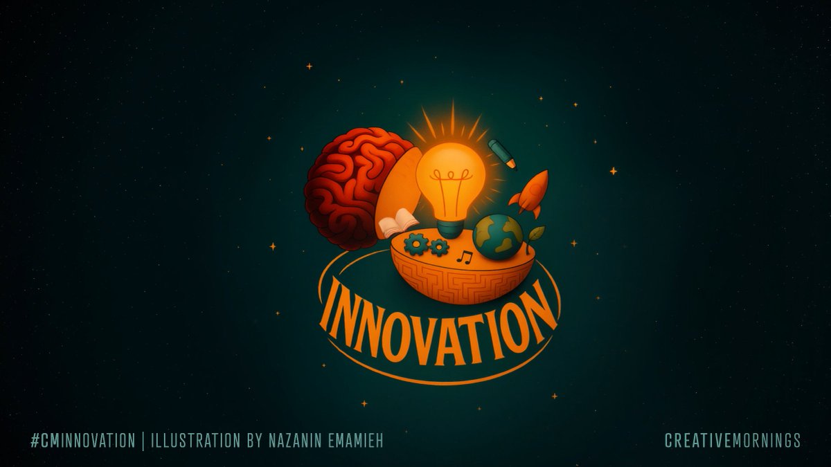 ⭐El tema de diciembre INNOVACIÓN🧠Fue elegido por nuestro capítulo de Isfahán en Irán (<a href="/CM_Isfahan/">CreativeMornings/Isfahan</a>), ✨y creativamente ilustrado por Nazanin Emamieh 🌟✨

creativemornings.com/blog/december-…
#CMInnovation #CMGDL #CreativeMornings