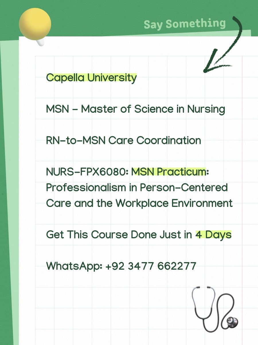US_Essay_Writer's tweet image. NURS-FPX6080 MSN Practicum Professionalism in Person-Centered Careand the Workplace

We offer a strategic, accelerated completion service to get this entire practicum course done in just 4 days.

#Nursing #Essaydue #assignmentdue #homeworkdue #englishclass #usa #UnitedStates