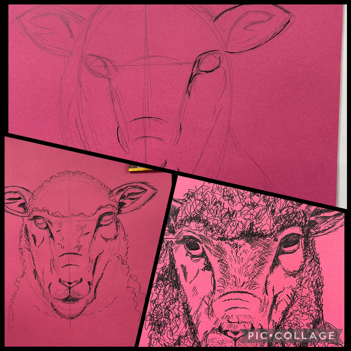 belindajohn71's tweet photo. Combining all our sketching skills in Year 3 @HeathfieldCP we created our final pieces inspired by the sketching style of Henry Moore with awesome results 👏👏#scribble #hatch #crosshatch #stipple #techniques https://t.co/n97HGXiAPO