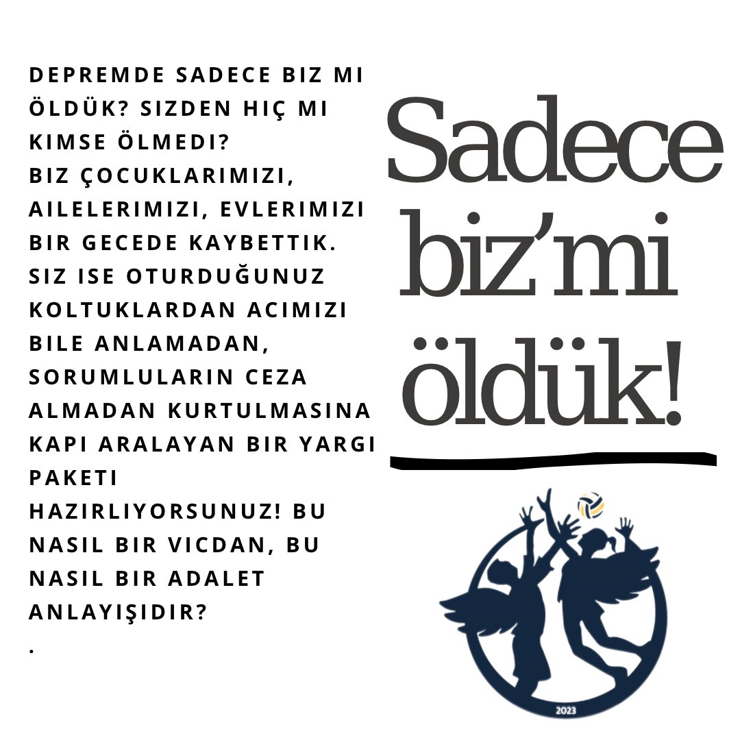 Oturduğunuz koltuklardan acıyı bile anlamadan, sorumluların ceza almadan kurtulmasına kapı aralayan bir Yargı Paketi hazırlıyorsunuz! Bu nasıl bir vicdan, bu nasıl bir adalet anlayışıdır?
#isiasolasıkast 
#isiasortakdavamız 
#11pakettoplumakarsı