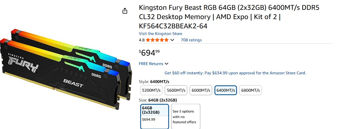 FMortheim's tweet photo. That's bullshit... How, when, why? I just recently got used to GPUs being the most expensive part of the PC, but f-king RAM? I remember when you could get good ram with GPU for the same price as CPU... https://t.co/Xxsk933unV