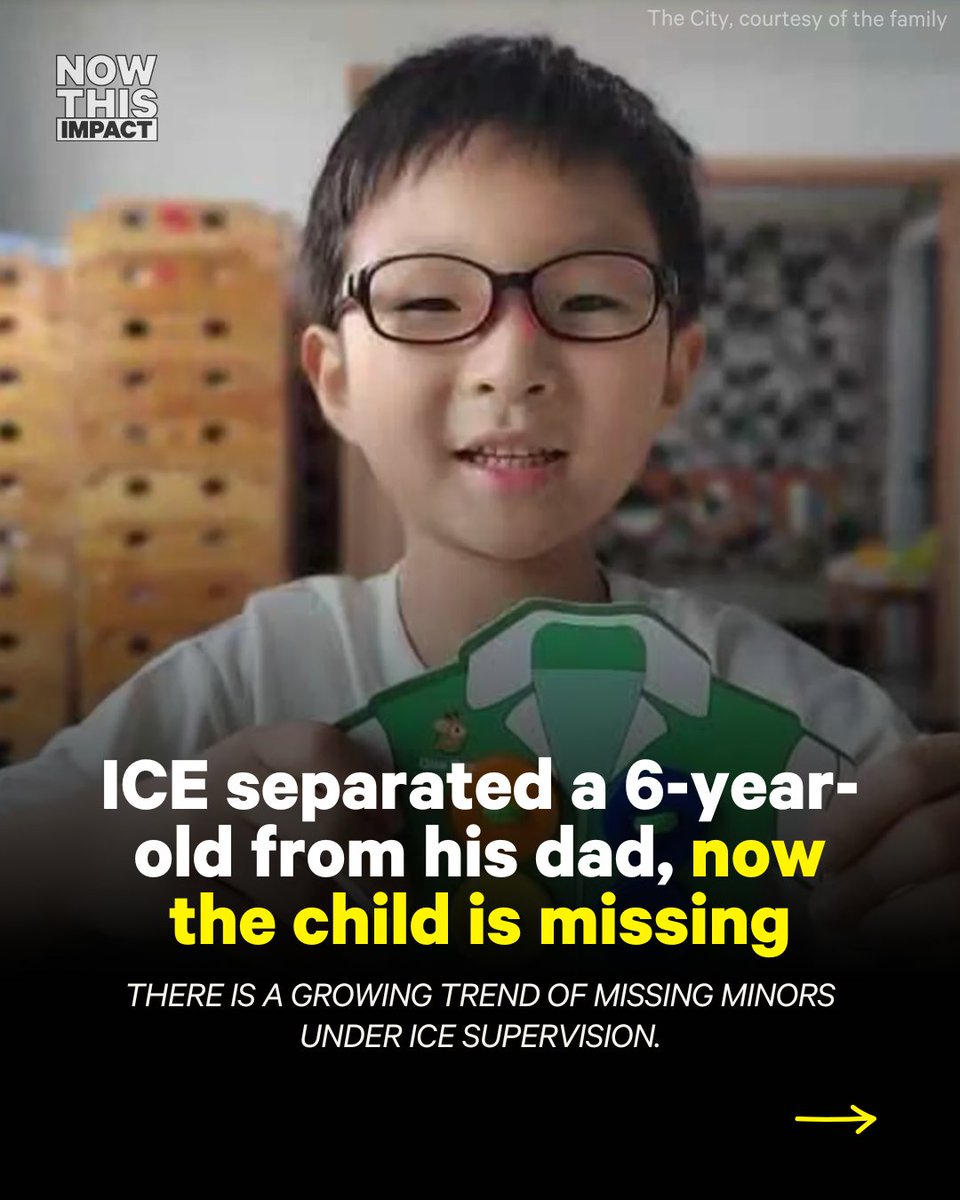 nowthisimpact's tweet image. At 6 years old, his son should be in school, adjusting to life in the U.S. after seeking asylum. Instead, he’s missing because ICE separated him from his father.