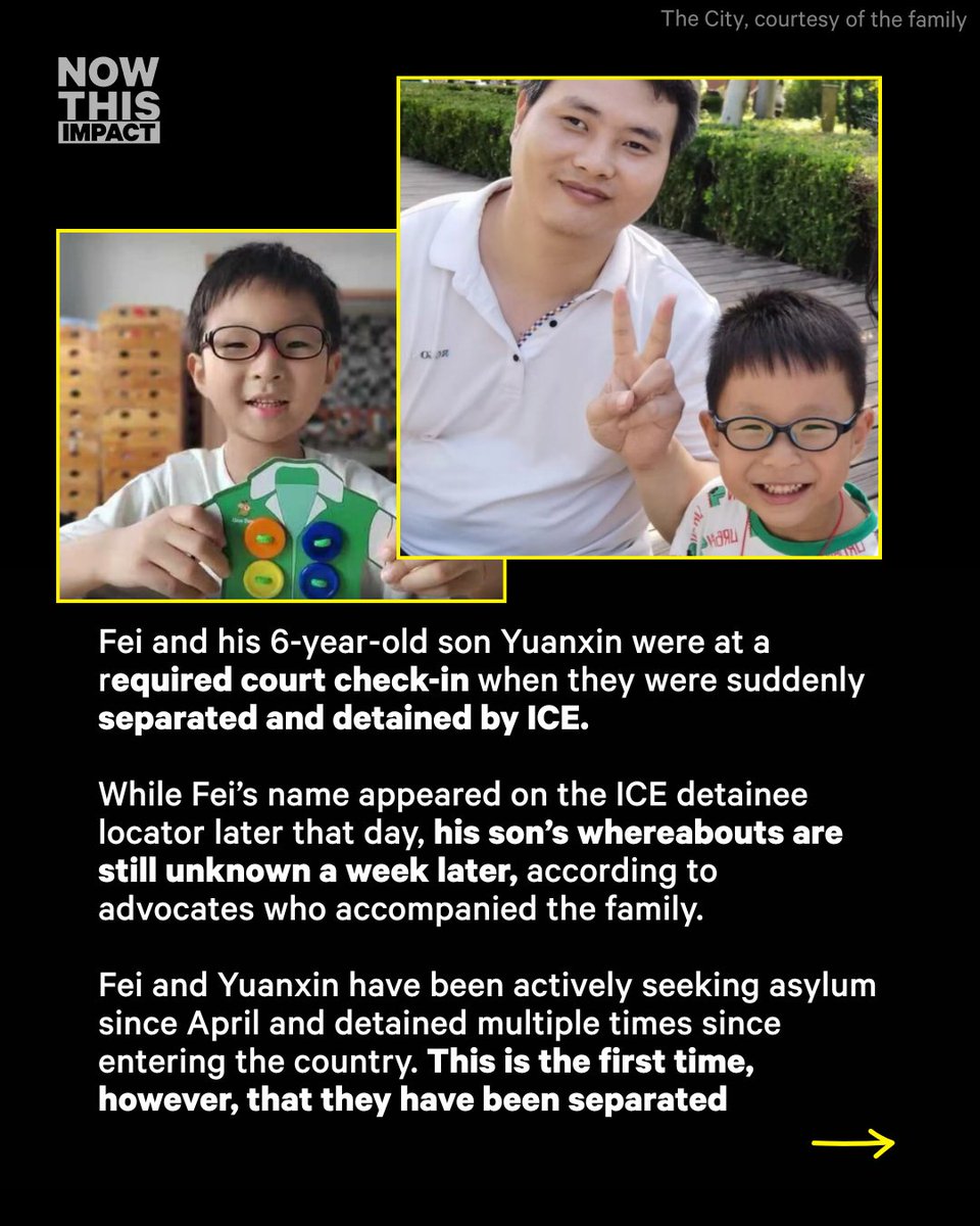 nowthisimpact's tweet image. At 6 years old, his son should be in school, adjusting to life in the U.S. after seeking asylum. Instead, he’s missing because ICE separated him from his father.