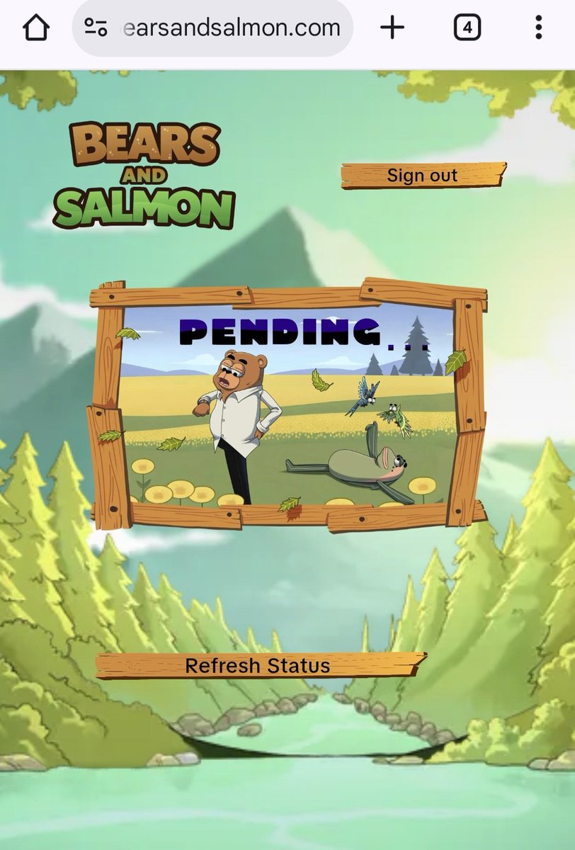 Bullish on <a href="/bears_salmon/">Bears and Salmon</a> 
Still waiting