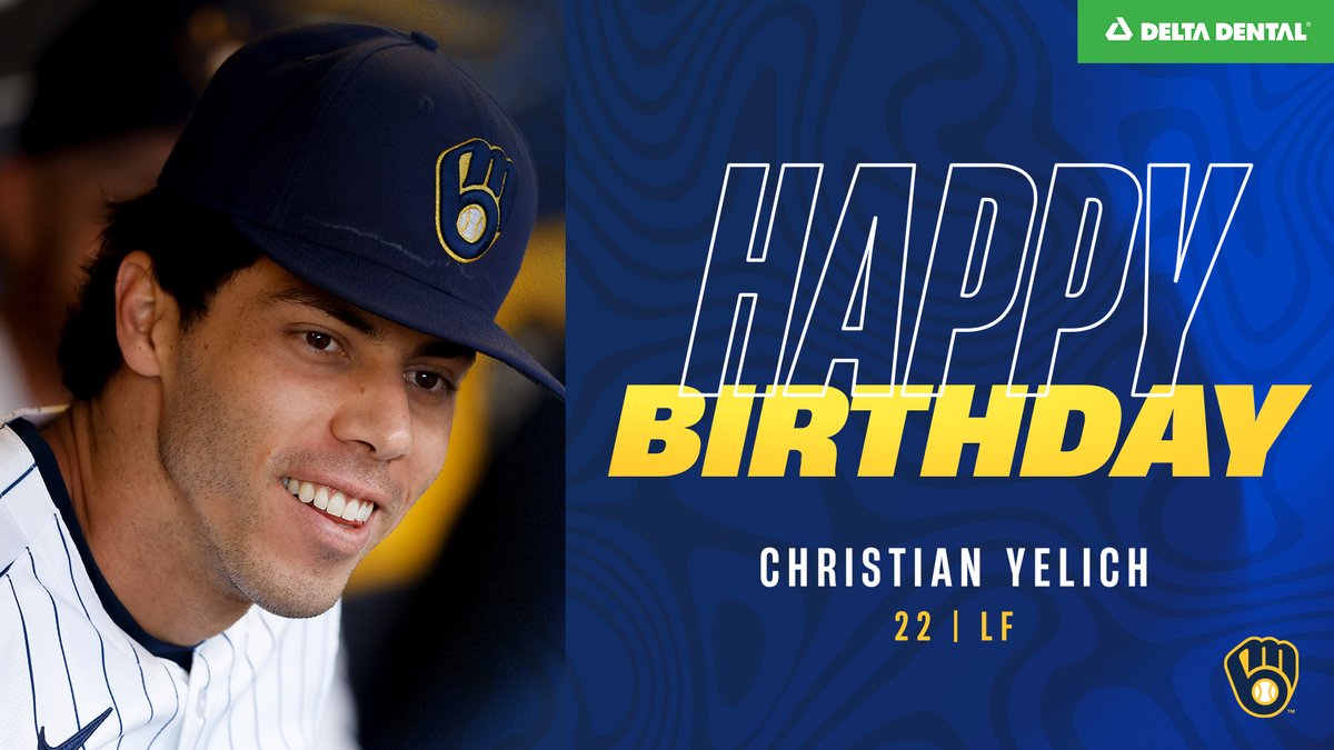 Brewers's tweet image. Happy Birthday @ChristianYelich 🎂

#DeltaDentalBirthdays