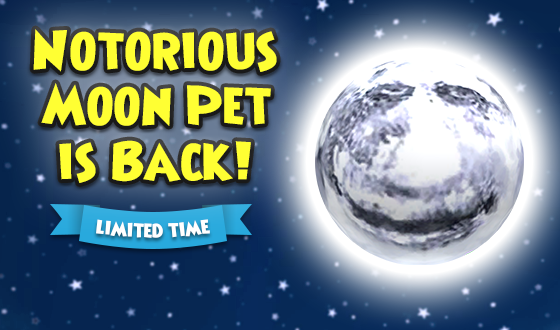 It's time to howl at the Moon! 🌝🐺

The Notorious Moon Pet is back in the PC and Console Crown Shop! Hurry though, this lunar friend will only be available through 04/12! Remember, this pet can only be received by purchasing through the Crown Shop. #Wizard101Europe