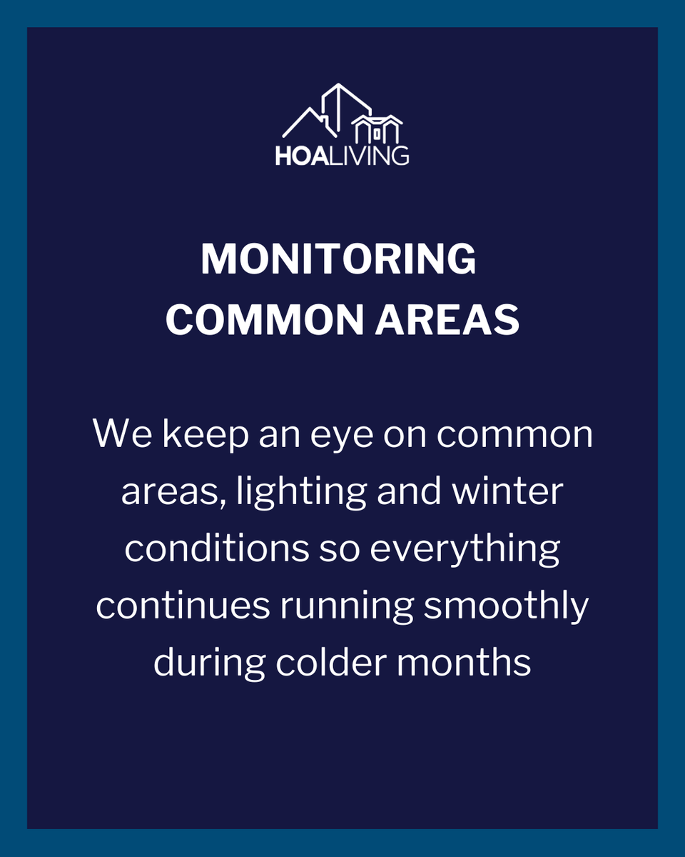 HOA_Living's tweet photo. Colder days mean more behind-the-scenes work in our communities. Your association and management team are here to support seasonal needs and keep things running smoothly all winter. 

#WeAreHOALiving #CommunityLiving https://t.co/PIudIExyrk