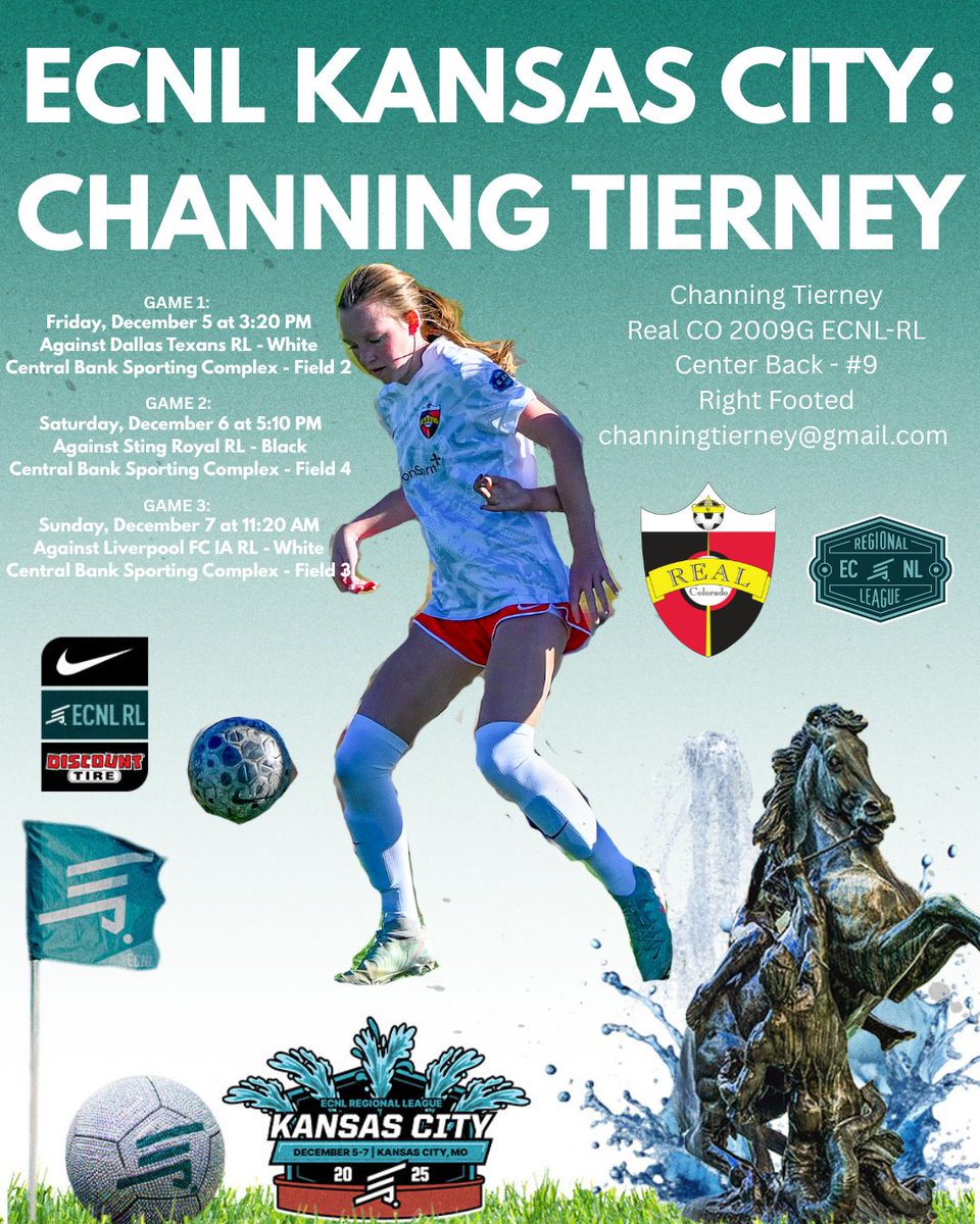 ChanningTi92115's tweet photo. Super excited for the @ECNLgirls  Kansas City Showcase this weekend! Come watch me play at the times and fields below!

@TopDrawerSoccer @TheSoccerWire @PrepSoccer https://t.co/2SD2Xg1Gfm