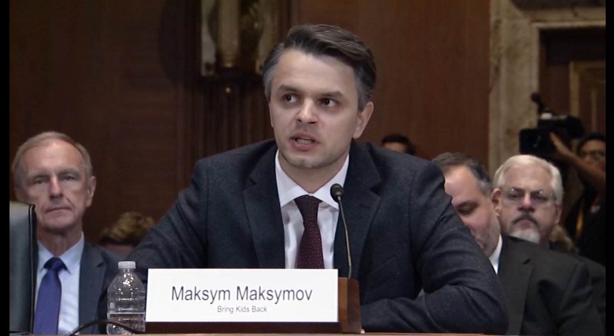 BringKidsBackUA's tweet image. "The removal, reprogramming, and coercive assimilation of Ukrainian children constitute one of the most consequential elements of Russia’s war against Ukraine", — Maksym Maksymov, Head of Bring Kids Back UA at the U.S. Senate Hearing on the abduction of Ukrainian children by…