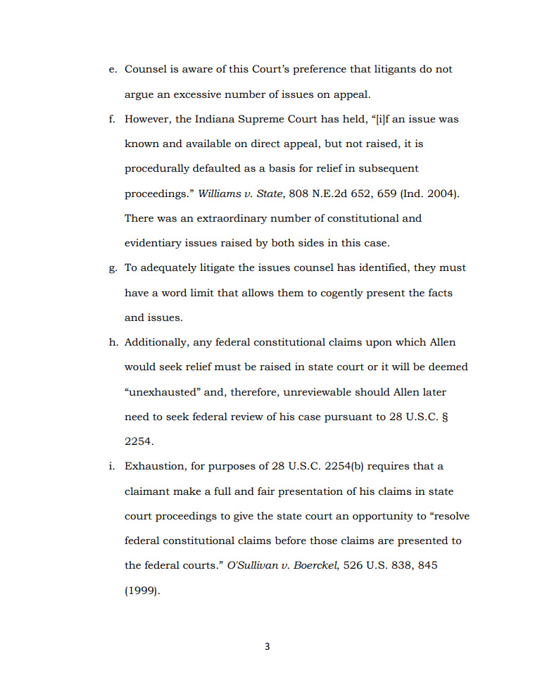 MattBlacInc's tweet image. IN THE #INDIANA COURT OF APPEALS 

CAUSE NO. 25A-CR-00591 #RichardAllen | #Delphi

Appeal from the Carroll Circuit Court  v. 
Cause No. 08C01-2210-MR-1   

Belated Motion for Permission to File Oversized Appellant’s Brief

pages 5