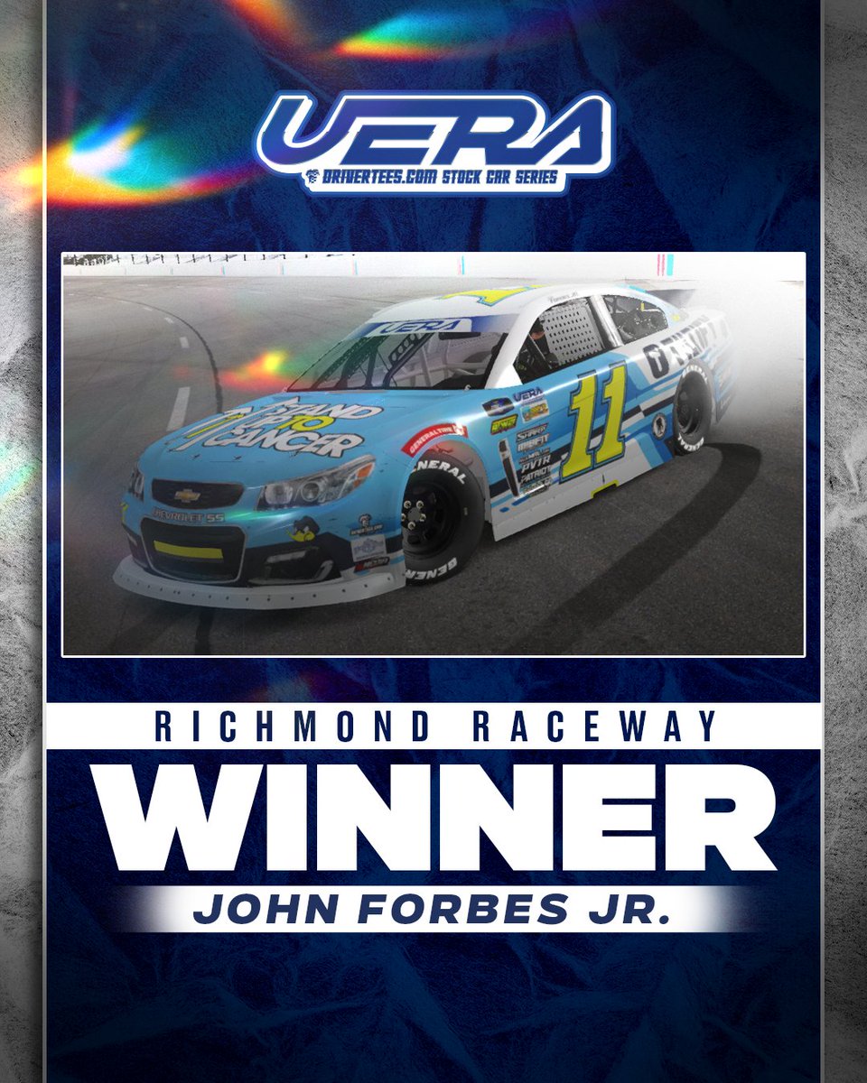 Back to points action last night in the UERA <a href="/DriverTeesWeb/">DriverTees</a> Stock Car Series! <a href="/john_forbesjr/">John Forbes Jr</a> brings home the checkered flag for the team in his <a href="/tiltify/">Tiltify</a> + <a href="/SU2C/">Stand Up To Cancer</a> #11!