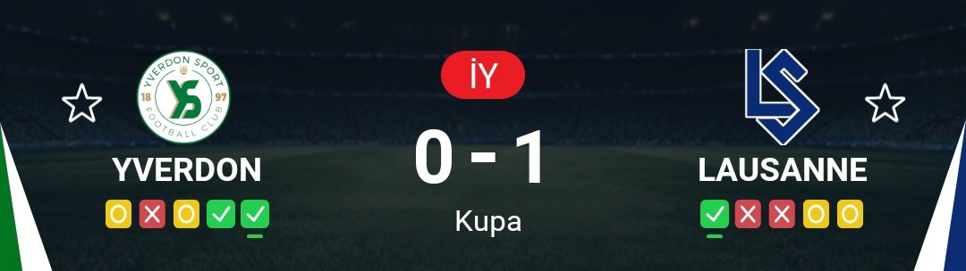 🔴 CANLI - KARŞILIKLI GOL VAR
🔴 1XO ÇİFTE ŞANS

#iddaa #kupon #bahis #canlı #yverdon #lausanne