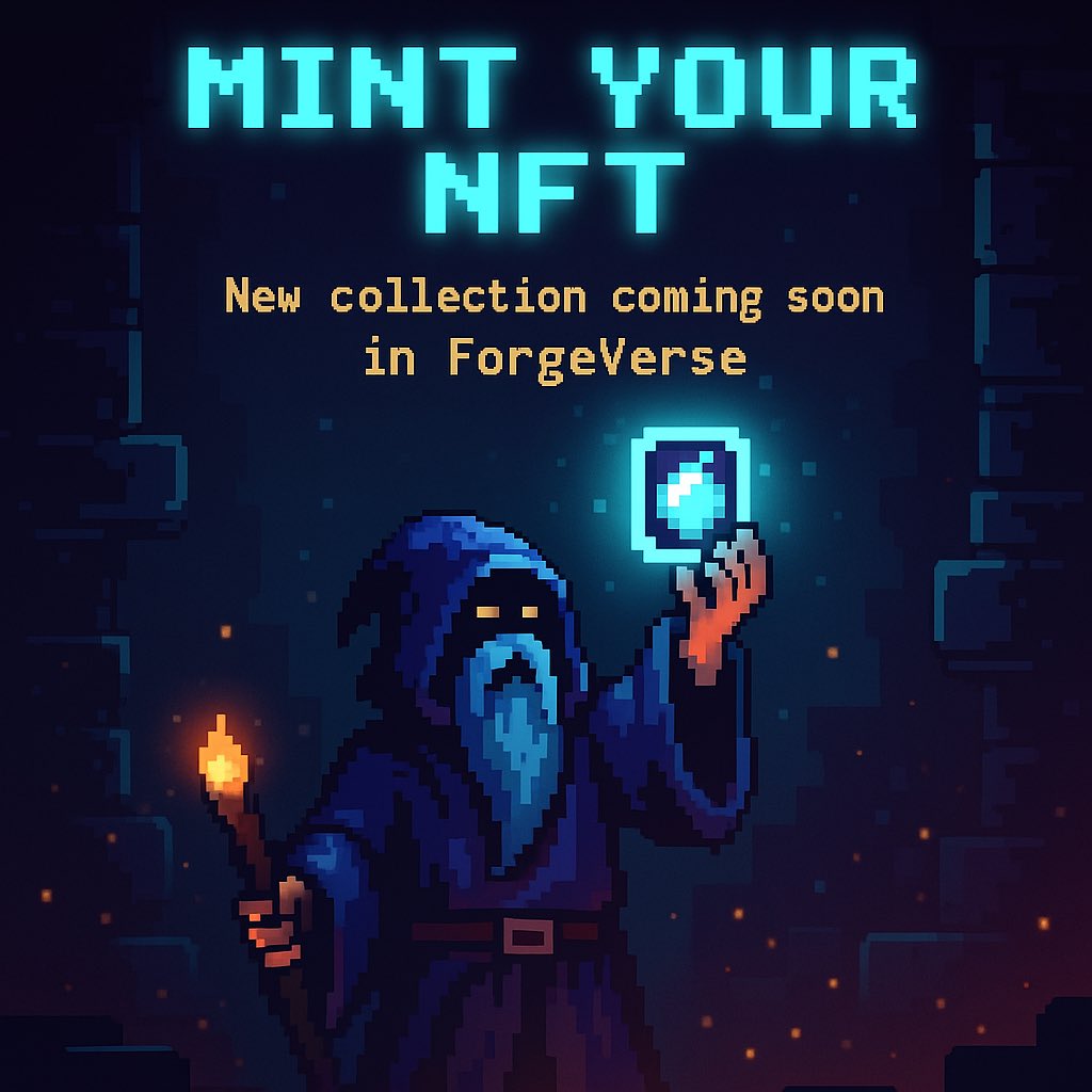 forge_verse's tweet photo. The final call.
A new ForgeVerse collection is awakening…
Minting soon.
Only the chosen will hold the power. 🔮⚔️

#ForgeVerse #NFTMint #Solana #Web3 https://t.co/wEYEHFTuD3