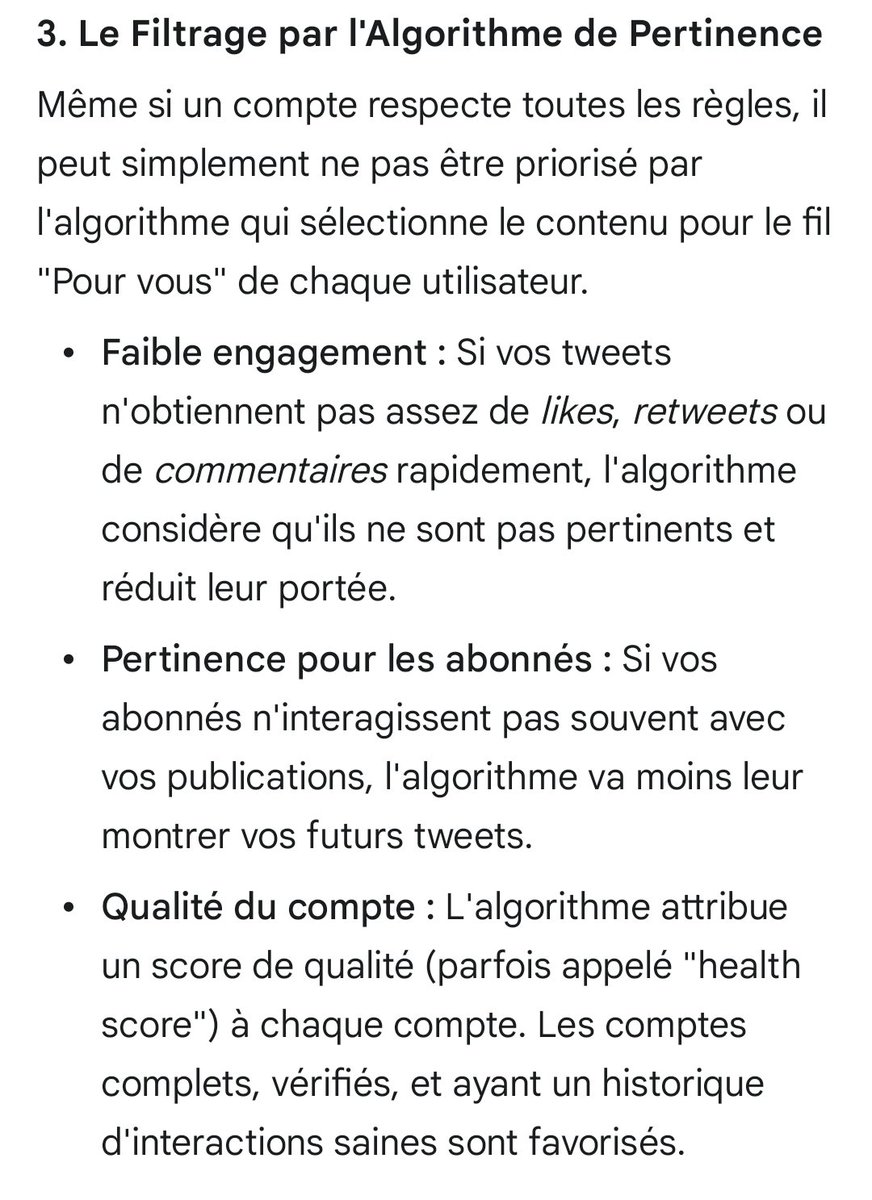 👋 INFORMATIONS 👋
Si vous avez l'impression d'être invisibilisé, c'est généralement le signe que l'algorithme a classé votre compte ou votre contenu comme suspect, de faible engagement ou enfreignant (même légèrement) les règles. ci-dessous toutes les explications ⬇️