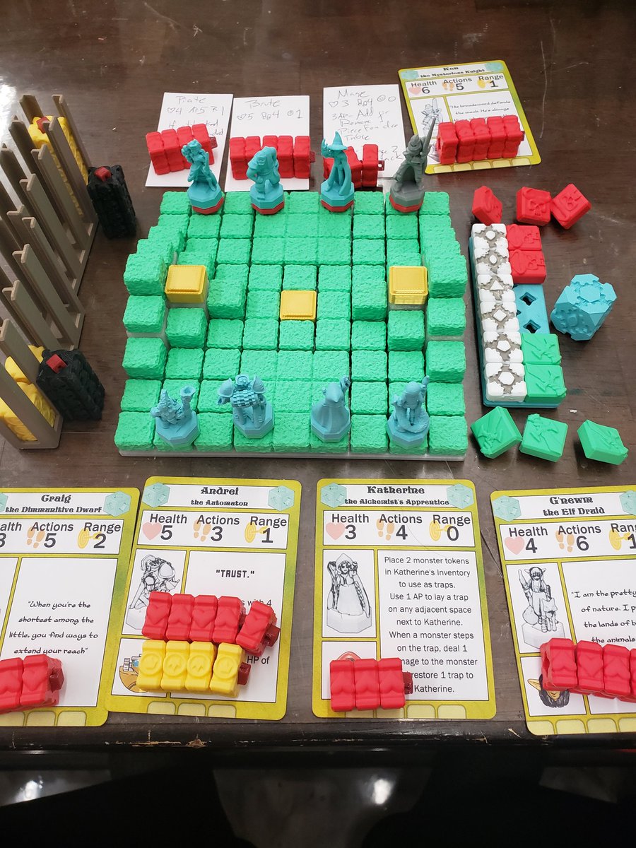 Playtesting PrintAQuest:Rivals today. So far it's proving to be a quite a bit more strategic tabletop game than i expected.