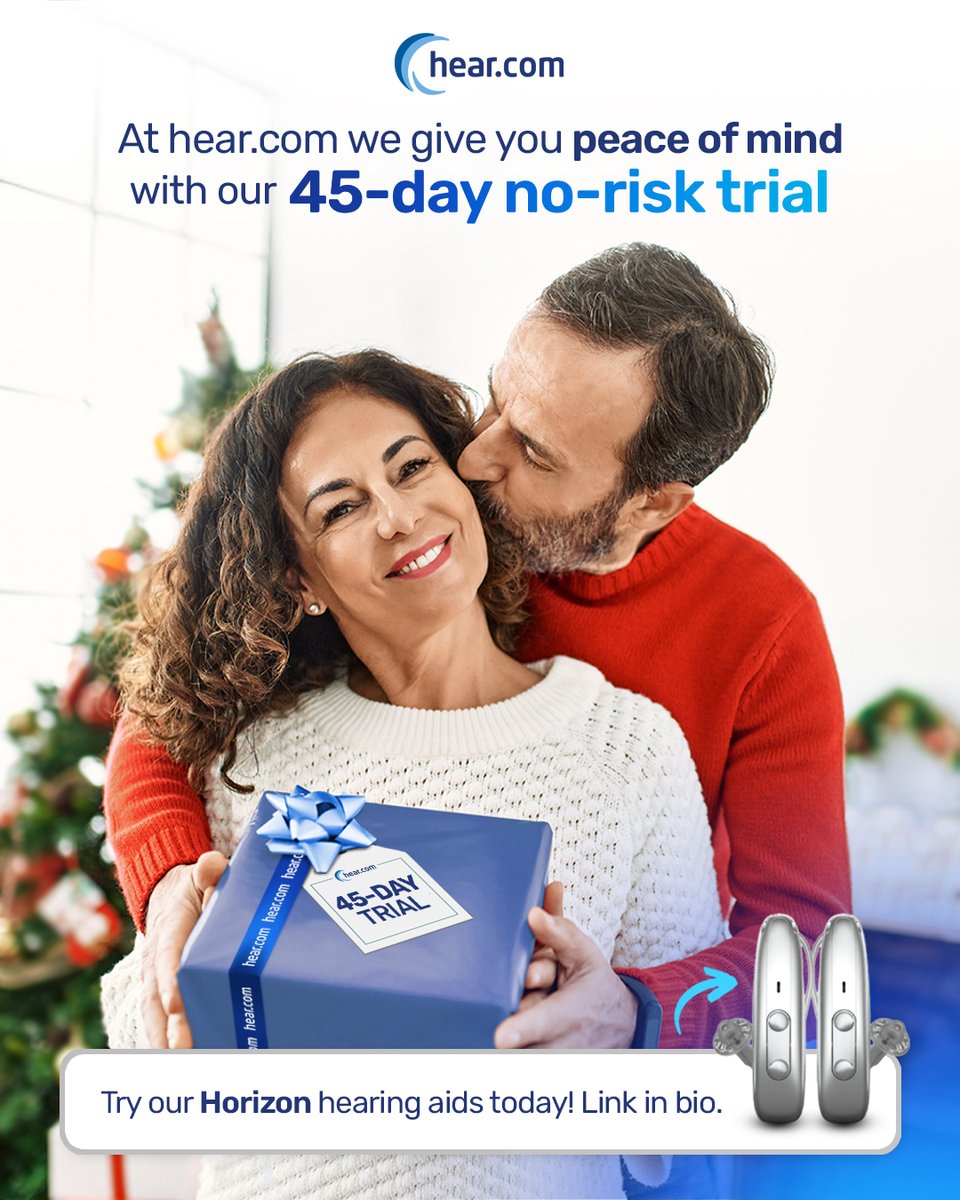 Don't miss a single word this holiday season! 👂✨

Our cutting-edge Horizon hearing aids come with a 45-day no-risk trial, giving you complete peace of mind. Experience natural, clear sound in every setting, from family dinners to festive gatherings. 💙

Find out why thousands