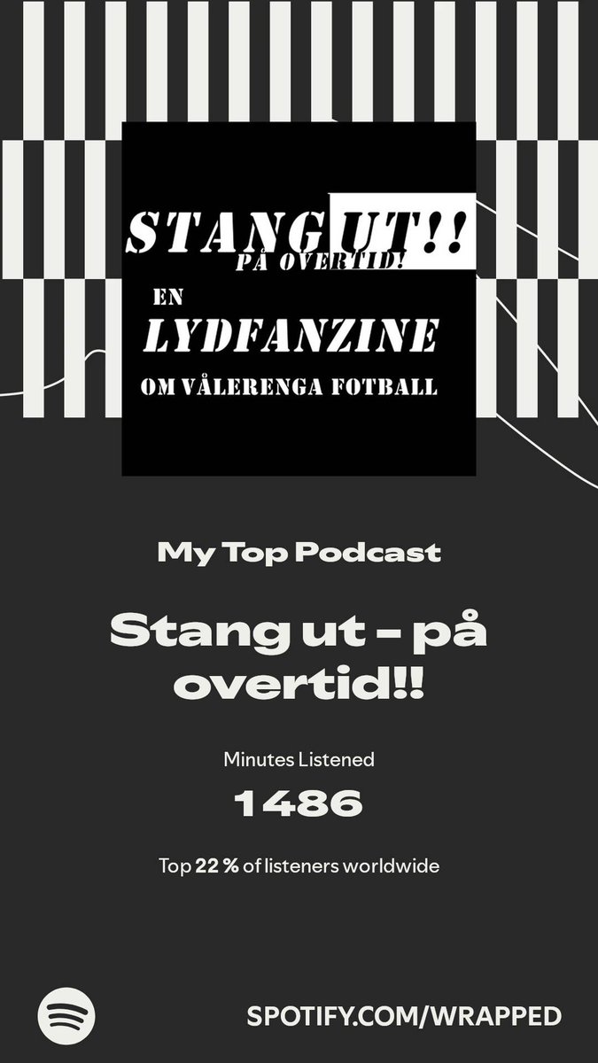 anbje's tweet image. Stang ut - på overtid!! got my top spot. More in my #SpotifyWrapped.   spotify.com/wrapped-share/…