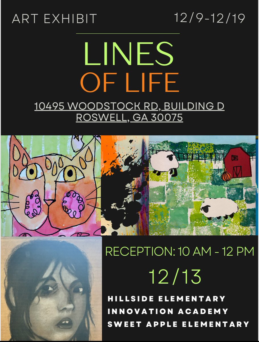 Excited for the upcoming art exhibit featuring <a href="/IAFultonSchools/">FCS Innovation Academy</a> intro to art students!  🖤