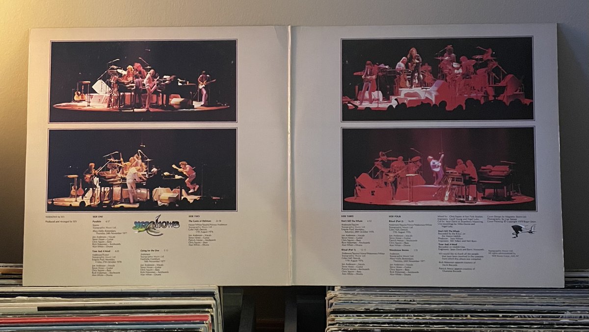 SentierDiscret's tweet image. écoute Yesshows (live) de Yes (19 décembre 1980). Enregistré en 76-78. Un spectacle que j&apos;ai eu la chance de voir au Colisée de Québec, le 18 avril 1979. 
😀
#yes #yesshows #prog #vinyle