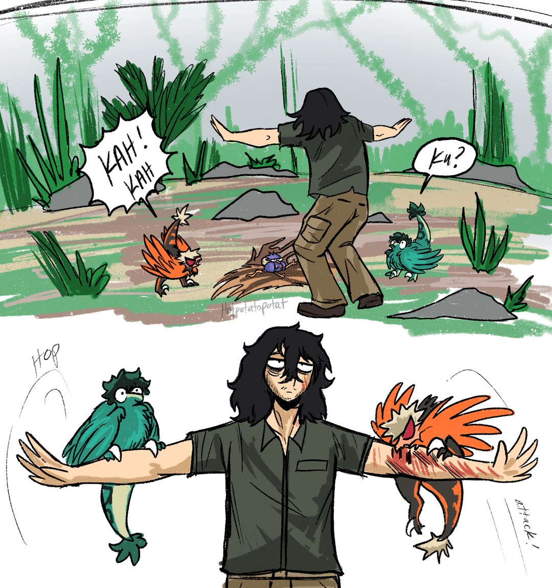 I FINALLY have a bkdk raptor au feed! All the comics can be found here! 

This AU honestly got away from me and once again I never expect for me to continue with AU's until all of the sudden there's loads of comics 😅