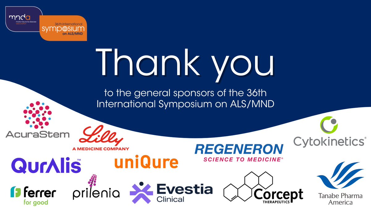mndresearch's tweet photo. We are grateful for the support of the 36th International Symposium on #ALS/#MND from our general sponsors.

Thank you to all of our general sponsors this year! 👏

#alsmndsymp https://t.co/kQ8lROxHWI