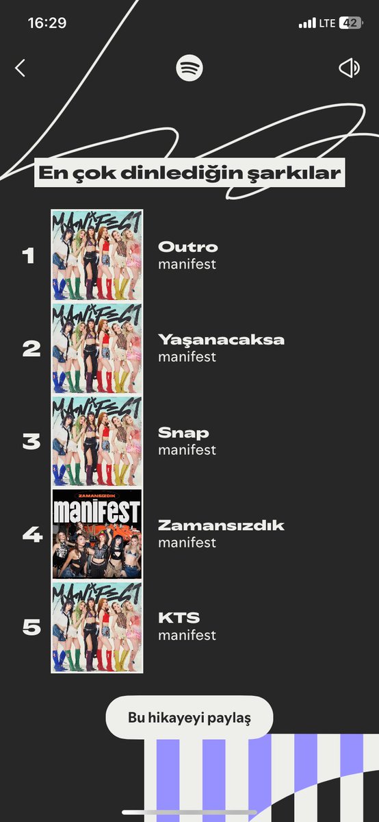 Kimsede tüm listenin manifest hele 1 numaranın outro çıkacağını sanmam 🥹🫡