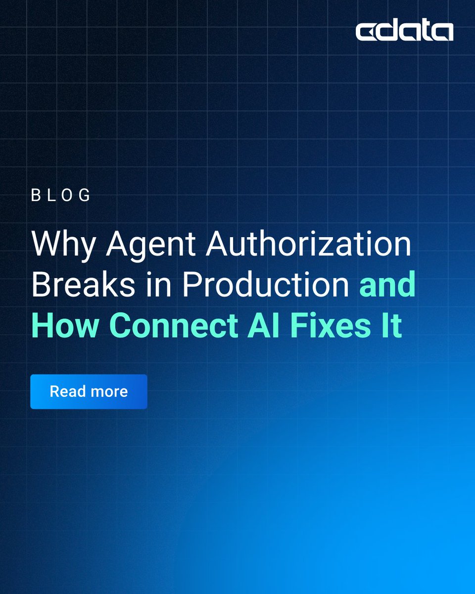 cdatasoftware's tweet image. Accessing your data with AI is easy. Accessing it securely and correctly? That’s the game‑changer.

With Connect AI you give your agents live, governed enterprise data — and keep full control: bit.ly/43nQayF