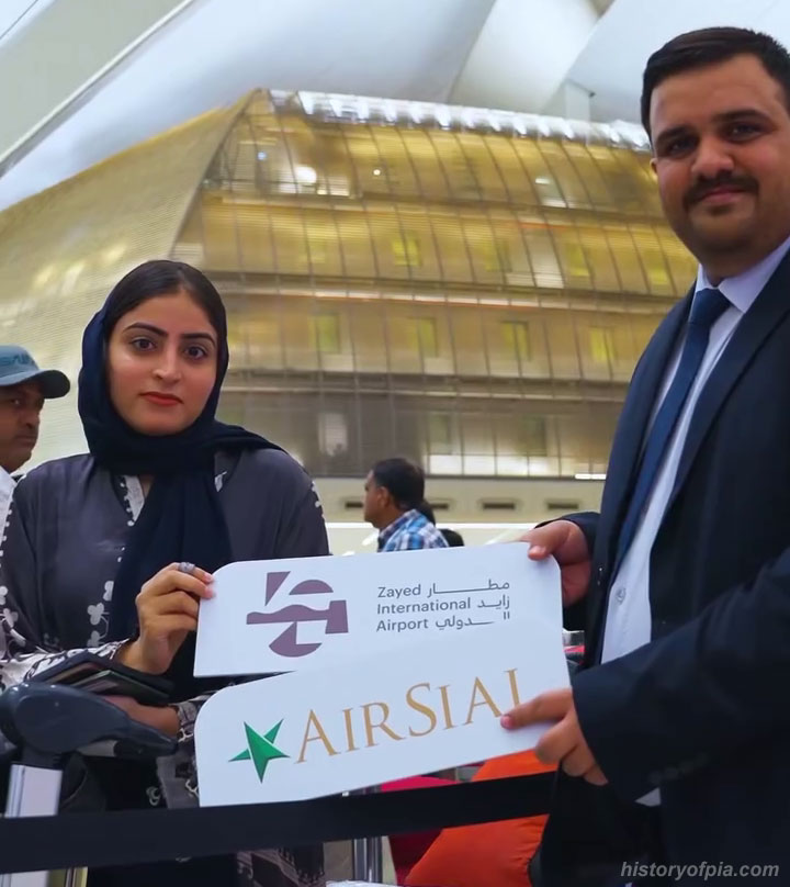 Ceremony at Zayed International Airport - Abu Dhabi to celebrate flights linking Abu Dhabi with Islamabad and Lahore started by AirSial.