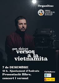 #7des25
12h <a href="/PauAlabajos/">Pau Alabajos</a> a Andratx/Ajuntament

<a href="/TROBADORETS/">Trobadorets</a>
* 12h a La Vall d'Uixó/pl església
* 6hV Almassora/pl PereCornell

6hV
✓<a href="/gemmusica/">GEM</a> a Faura/pl MestreGarcés
✓"Ballant ballant" a VLC/<a href="/TeatreMicalet/">Teatre Micalet</a>

7hV
✓<a href="/BPenalba/">Borja Penalba</a> a Porrera/laPedrera
✓#DolceRima a Argelita/església