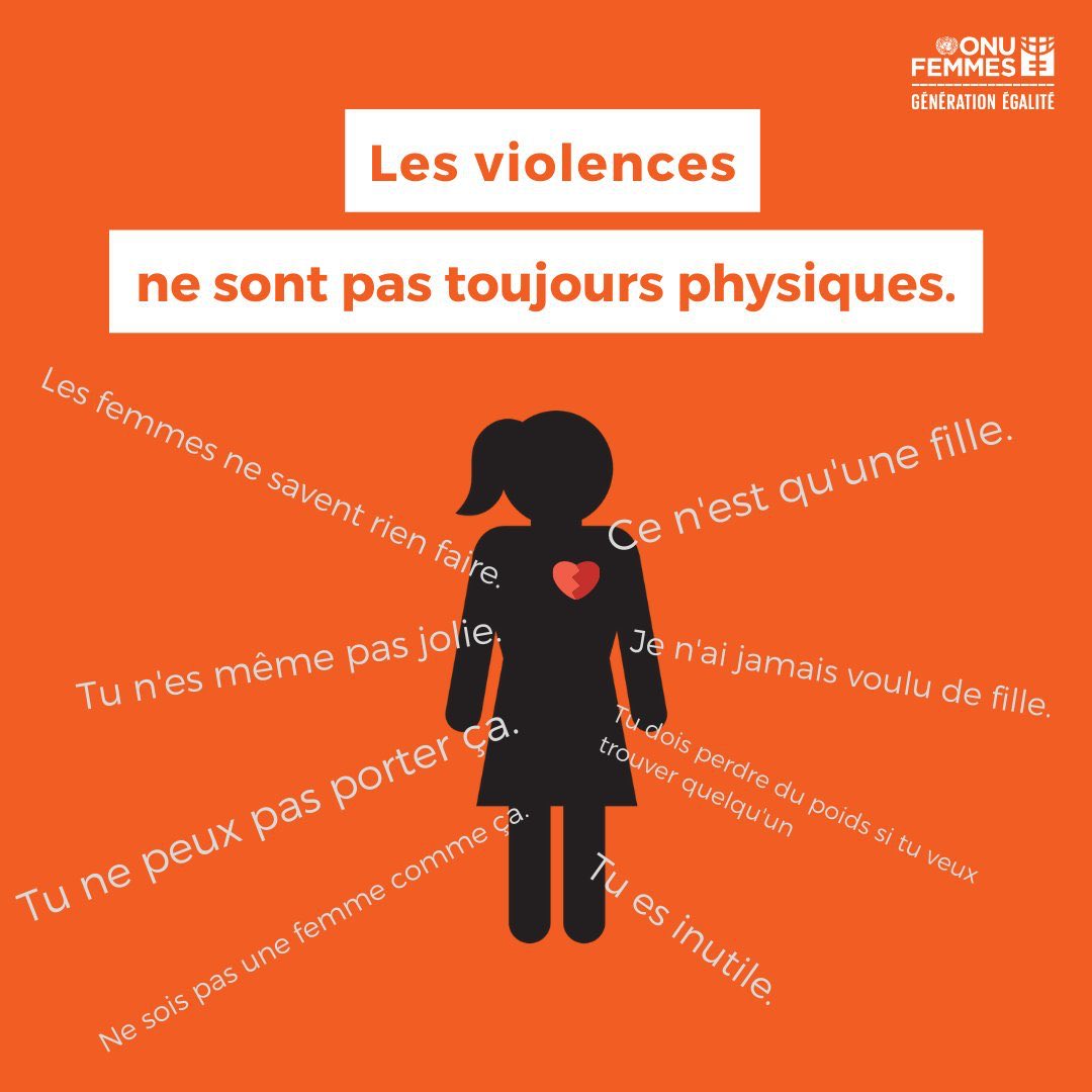 Les abus ne sont pas toujours physiques &amp; ils ne laissent pas toujours des cicatrices visibles.

Protégeons les femmes &amp; filles :

📣 dénonçons les abus
⚖️ soutenons les survivantes
❌ arrêtons de blâmer les victimes

unwomen.org/fr/articles/fo… 

#16Jours