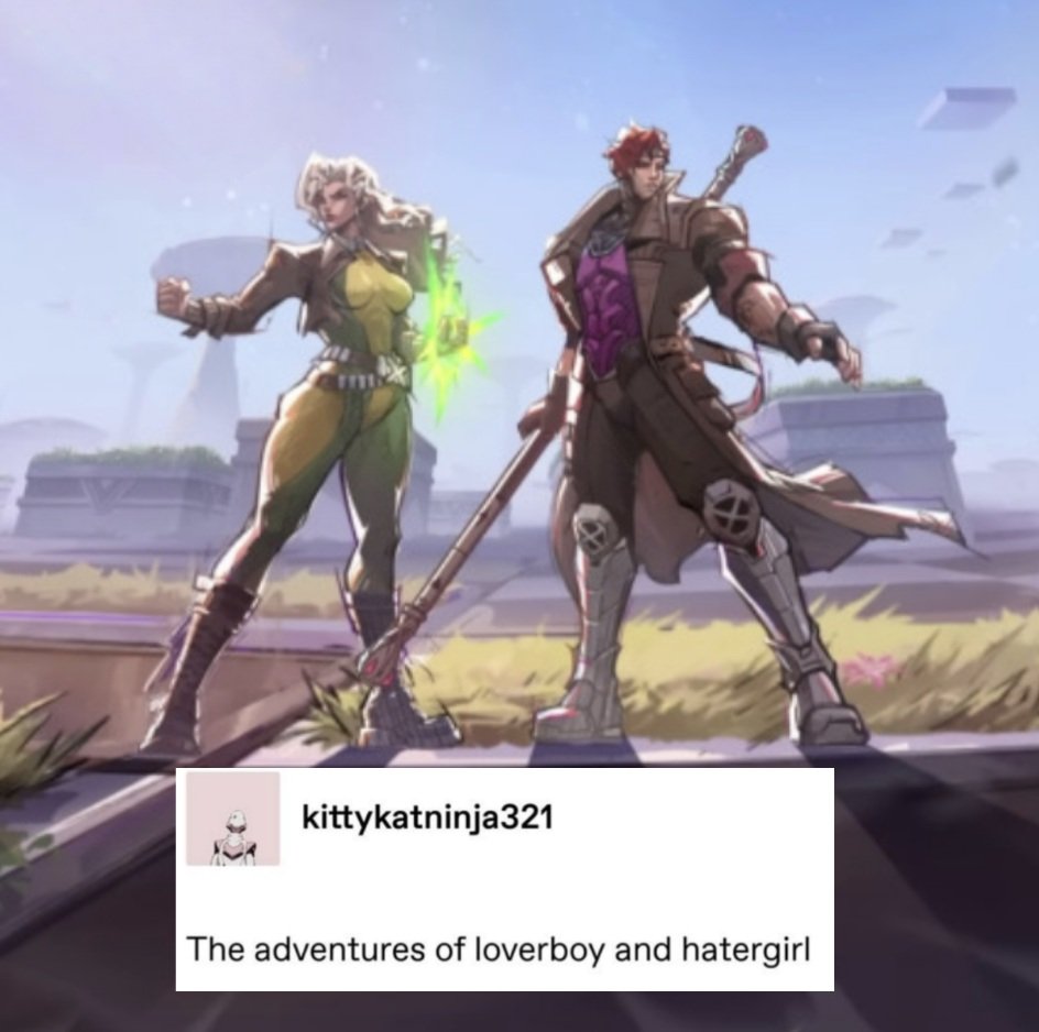 PunkerDuckie's tweet image. I&apos;d watch that. 

#gambit #gambitmeme #remylebeau #xmen #marvelrivals #gambitandrogue #romy