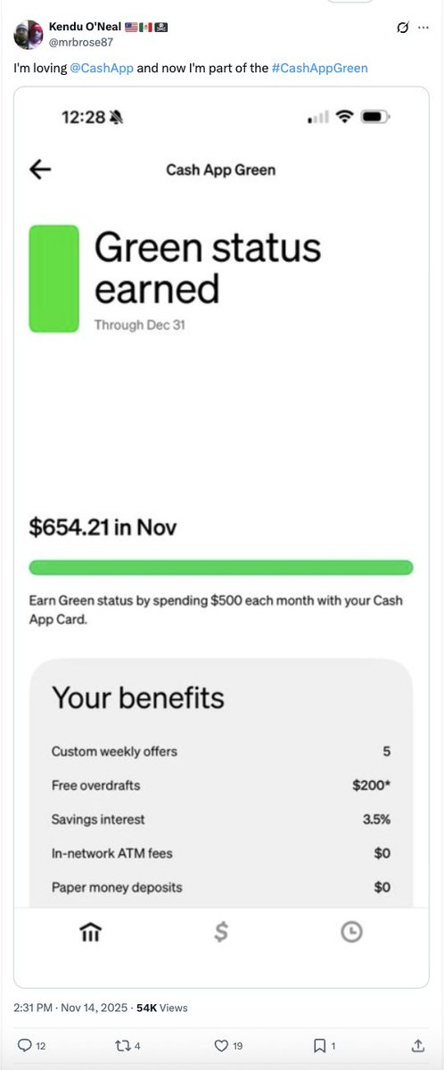 heeyimsasha's tweet photo. Other brands that get it:
🟩 Cash App Green – Turning everyday spending into status https://t.co/2ontliM4Bp