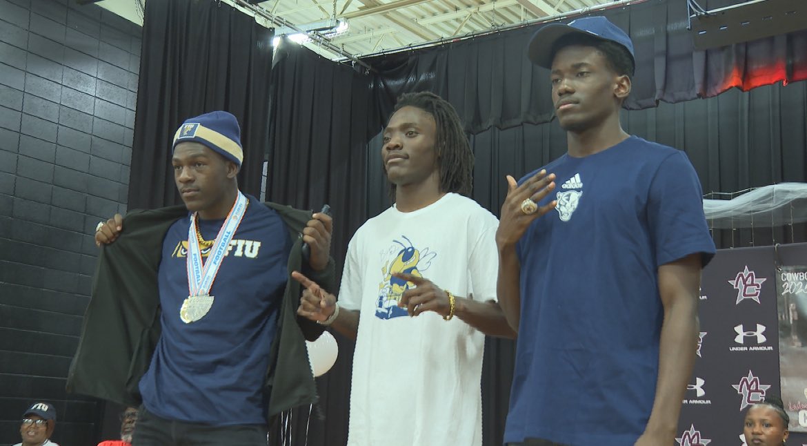 🏈 Early Signing Day final stop for me— <a href="/MadCoFball/">Madison County Cowboys Football✭</a>. 

<a href="/LjCrumity8/">3⭐️ ATH Ladarrious “Lj” Crumity</a> ➡️ <a href="/GeorgiaTechFB/">Georgia Tech Football</a> 
<a href="/Dre__850/">De’Andre” Dre “ Arnold</a> ➡️ <a href="/FIUFootball/">FIU Football</a> 
<a href="/_zay_3/">Za’Marion “ZAY” WEST</a> ➡️ <a href="/FIUFootball/">FIU Football</a> 

<a href="/WCTV/">WCTV Eyewitness News</a>