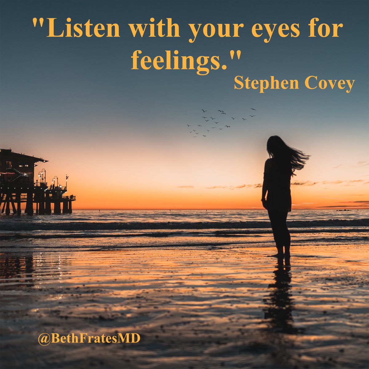 BethFratesMD's tweet image. Body language, eye expressions, and 
speed of speech speak 
volumes. 
💗
Without a person saying a word, 
we can read their emotional 
state and sense their 
feelings. 
☀️
Take the time to listen to 
people not just with 
your ears but with 
your eyes, 
too.
#quote…