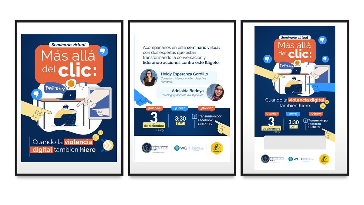 En alianza con Women in Global Health – Capítulo Colombia y la FUCS, el Sistema de Bibliotecas te invita a este espacio urgente:
👉 “Más allá del clic: el impacto psicológico de la violencia digital”💜🌐

🔴 En vivo: facebook.com/Unirecs

#WomenInGlobalHealth  #BibliotecasFUCS