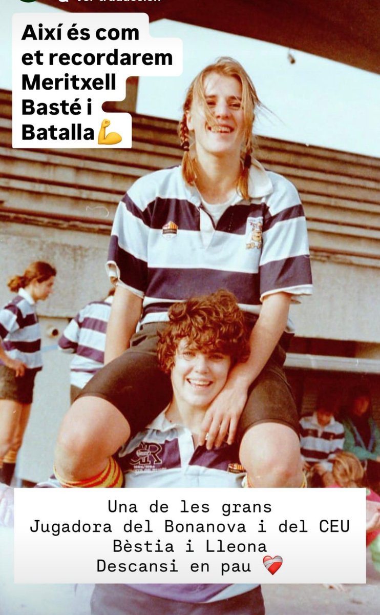 En record de Meritxel Basté. El nostre escalf a familia i amics. Et recordarem sempre 🏉❤️‍🩹