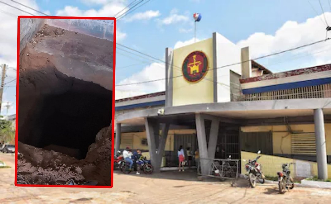 CuartoPoder_Py's tweet image. 🔴PILLARON A LOS 45 MIN. DEL 2DO. TIEMPO: SE &quot;OLVIDARON&quot; CERRAR TÚNEL HECHO POR EL CLAN ROTELA EN TACUMBÚ Y CASI SE FUGAN 9

◾Agentes penitenciarios hallaron un túnel en la Cárcel Nacional de Tacumbú que estaba a punto de conectar con la calle México de Asunción. La excavación,…