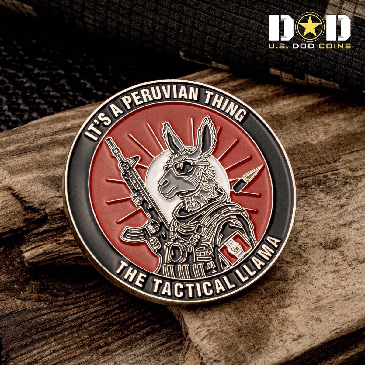 USDODCOINS's tweet photo. From the Andes to the flight line, this operator never misses a target. The Tactical Llama stands for logistics done lethal.

#USDODCoins #ChallengeCoin #MilitaryCoins #TacticalLlama #5thLRS #MAFB #CustomChallengeCoin #MissionReady #ClassifiedOps #PeruvianThing #USDOD https://t.co/2pFRng74Pv