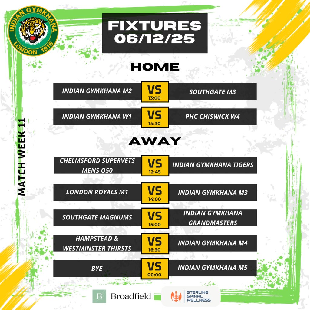 indiangymkHC's tweet photo. Match Week 11 fixtures

#hockeyplayer #hockeylife #hockeyskills #hockeytraining #hockeyislife #hockeyseason #hockeylove #hockeyteam #hockeyfamily #lovehockey #indiangymkhana #akhalal https://t.co/UTdXoMqloZ