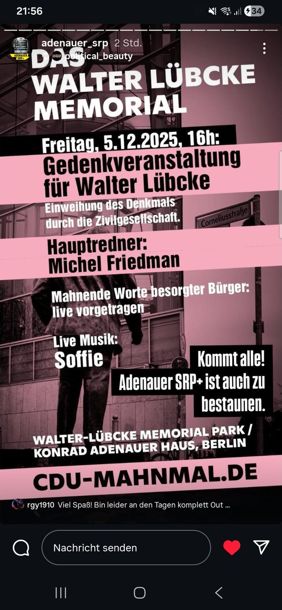 Quelle: Zentrum für politische Schönheit  <a href="/politicalbeauty/">Zentrum für Politische Schönheit</a>/ Instagram.