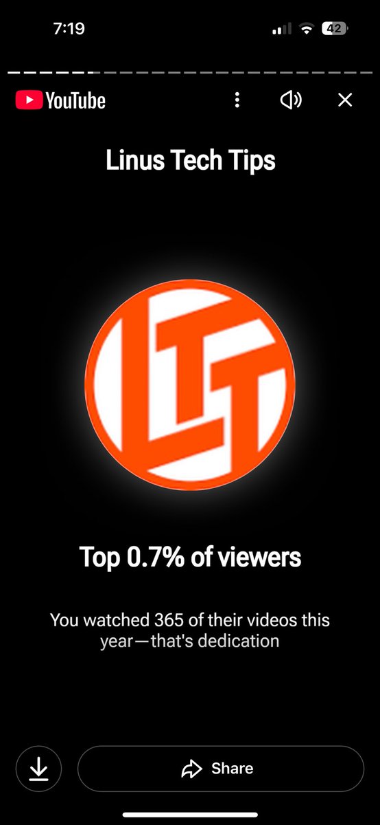 RealNeonIsEpic's tweet photo. @LinusTech out of the 6754 YouTube channels I have watched this year apparently your’s soaked up all the sweet sweet YouTube premium revenue. I can’t believe you would take that away from the smaller creators /j https://t.co/WshHKMQS2s