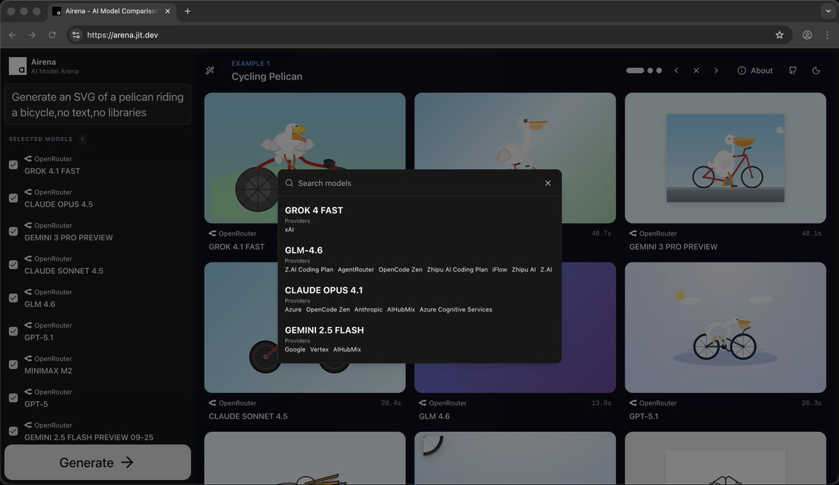 github.com/andronov04/air… 

Client-side AI arena for comparing 1000+ models across 68+ providers. No backend, your API keys stay private.

MIT License