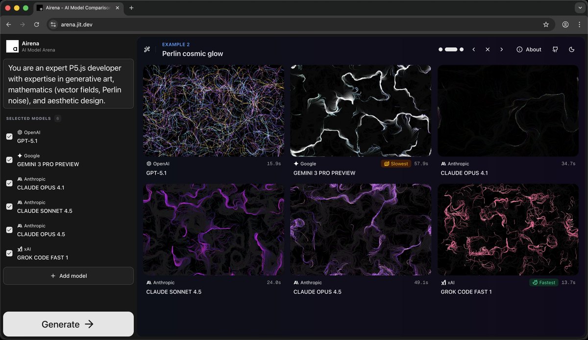 andronov04's tweet photo. https://t.co/Hu7LQ618Cl 

Client-side AI arena for comparing 1000+ models across 68+ providers. No backend, your API keys stay private.

MIT License https://t.co/9H6SB9Kx8o