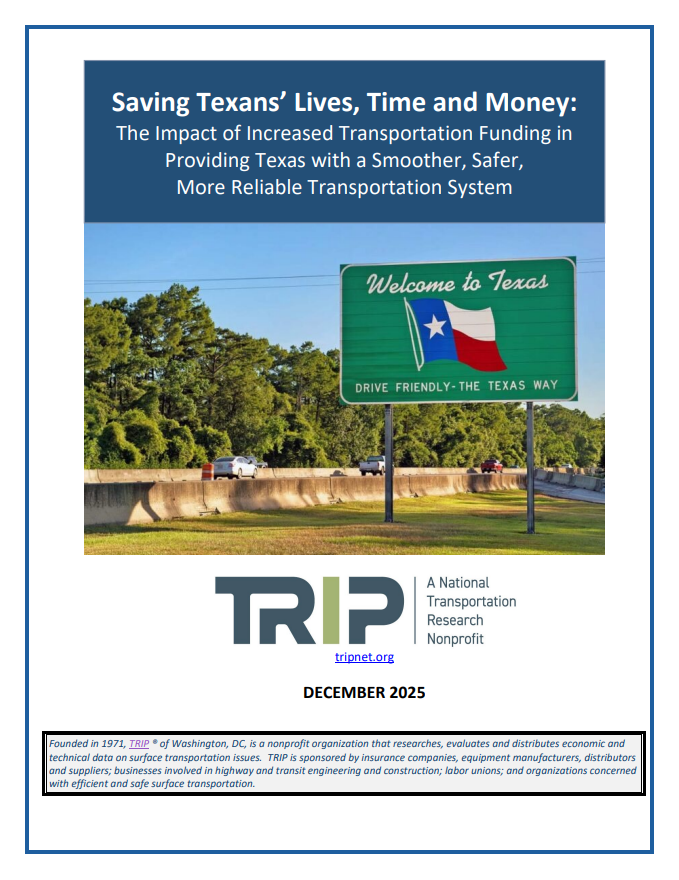 Tomorrow 12/4, at 10amCST, TRIP-working w/ <a href="/AGCofTexas/">AGC of Texas</a>  and in cooperation with the <a href="/TxDOT/">TxDOT</a> will release a much-anticipated new Texas report during a virtual news conference.
📅 Join us! For those wishing to attend the news conference live, us02web.zoom.us/j/86730753414?…
<a href="/Austin_AGC/">Austin Chapter AGC</a>