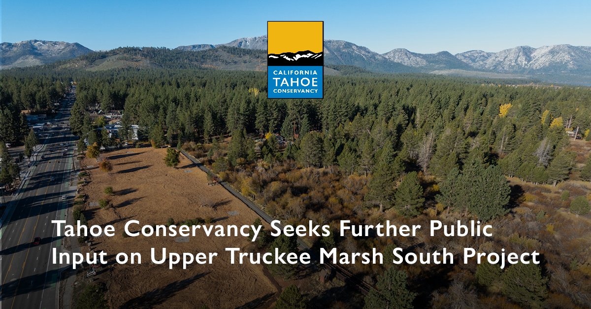 The California Tahoe Conservancy seeks your feedback on concepts for potential restoration and public access improvements at the site of the former Motel 6 and the southern end of the Upper Truckee Marsh in South Lake Tahoe. tahoe.ca.gov/upper-truckee-…