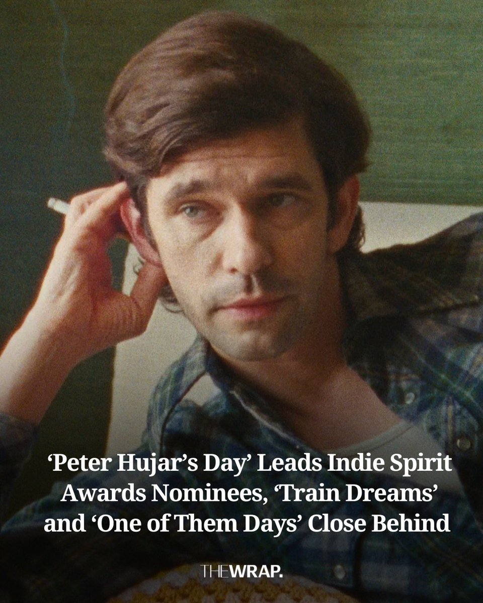 TheWrap's tweet photo. In nominations announced on Wednesday, Ira Sachs’ #PeterHujarsDay led the 2025 Film Independent #SpiritAward nominations on with five, followed by #BlueSunPalace, #Lurker, #OneofThemDays, #SorryBaby and #TrainDreams with four.
See all the nominees: https://t.co/sPHnKwdKZ5
📸 Sundance