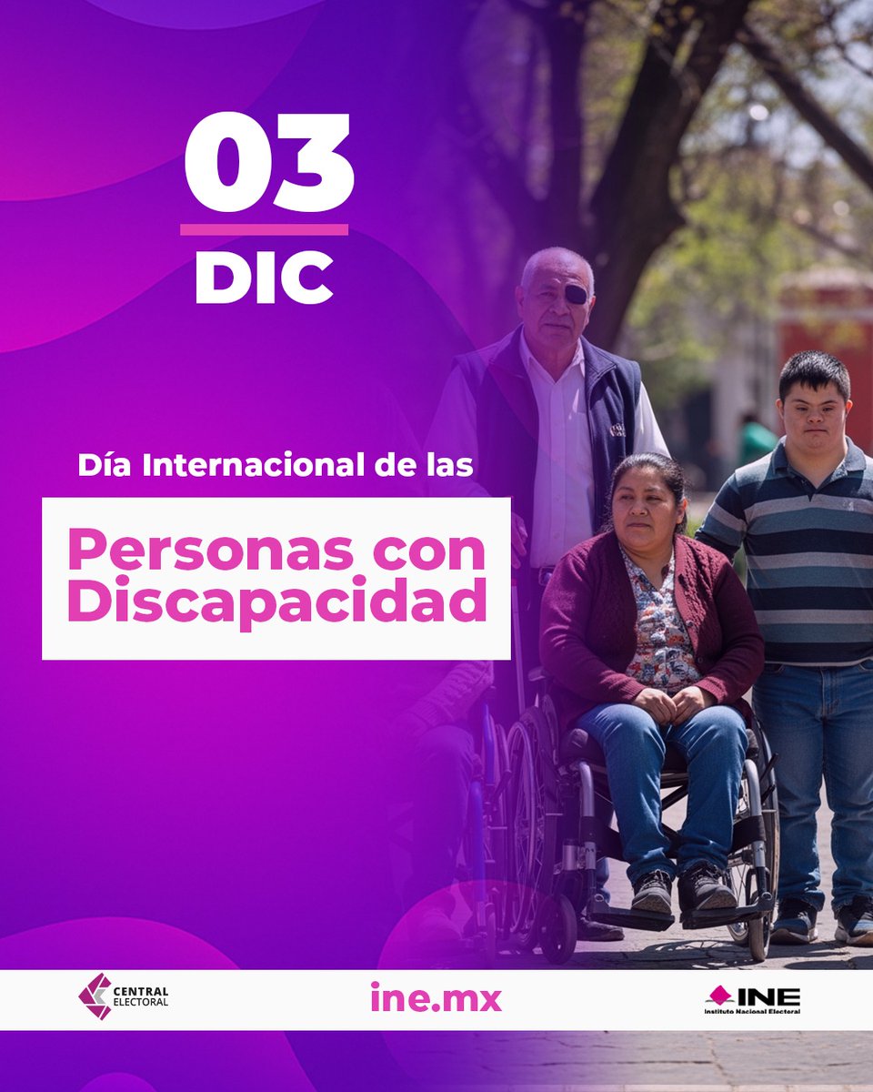 INE_Ags's tweet image. ♿Hoy conmemoramos el Día Internacional de las #PersonasConDiscapacidad.
Construyamos una sociedad donde todas las voces cuenten y todos los derechos se garanticen. 🧑🏼‍🦯
#PcD