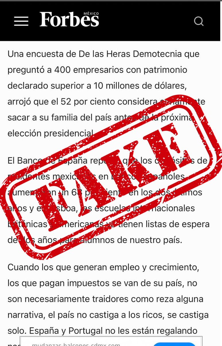 Desmentimos nuevamente la información difundida por <a href="/Forbes_Mexico/">Forbes México</a> 

De las Heras nunca realizó la encuesta que se “presume” en la columna de <a href="/vazquezhandall/">Guillermo Vazquez H.</a>