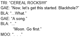 wtse_musical's tweet photo. Man I'm too lazy to draw art today so take more script, yes I was also too lazy to find an actual good bit..! Eat up.

 [#WhentheSunexplodes #Band #OCS #Script #Writing #Musical #TritonWTSE #BlackholeWTSE #GaeaWTSE #MoonWTSE] https://t.co/3NSjIBGOH4
