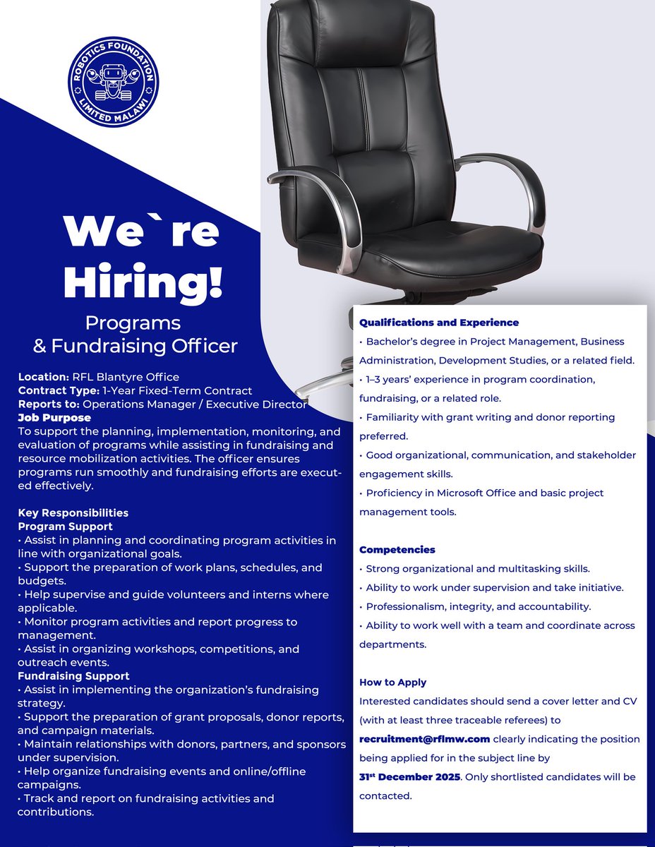 Robotics Foundation Malawi tweet media